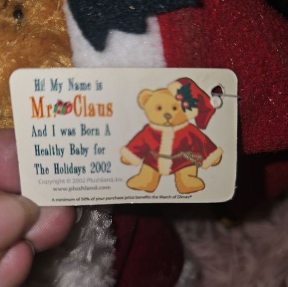 March of Dimes Santa Teddy Bear - Picture 3 of 7
